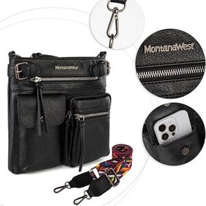 Crossbody Bag Multi-Pocket Purse